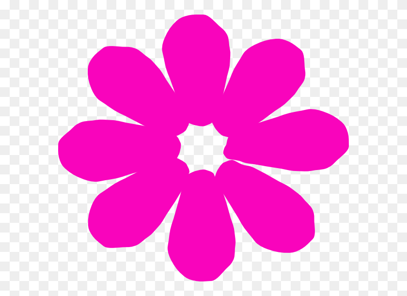 600x551 Bright Pink Daisy Clip Art - Daisy PNG