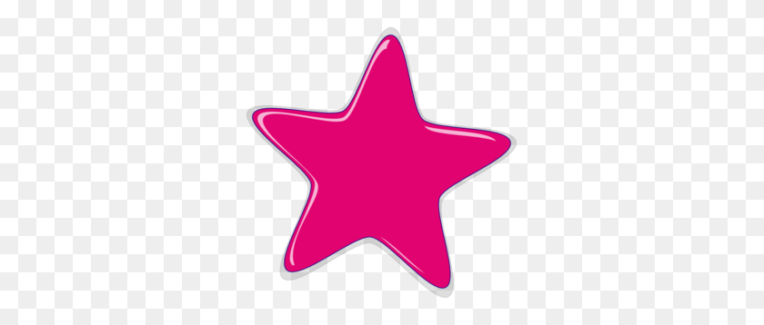 297x298 Bright Pink Star Clip Art - Shining Star Clip Art