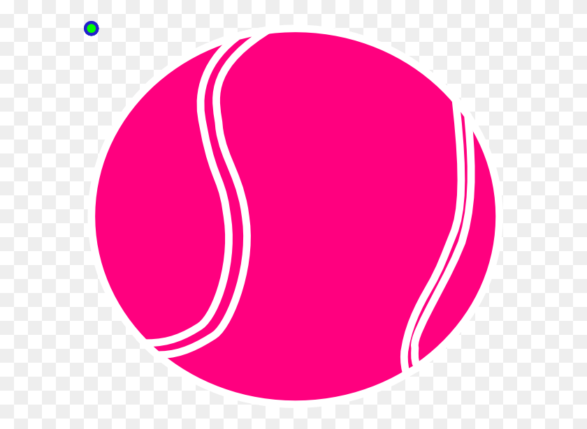 600x555 Bright Pink Tennis Ball Clip Art - Tennis Ball Clip Art