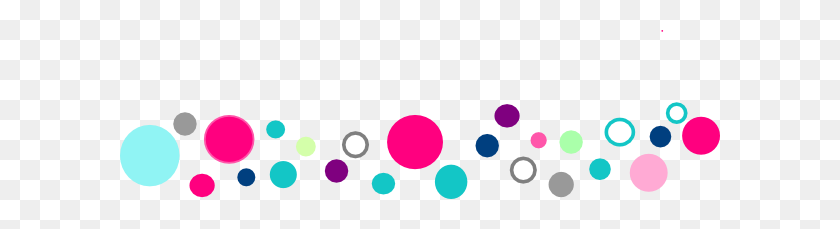 600x169 Bright Polka Dots Png Clip Arts For Web - Polka Dots PNG