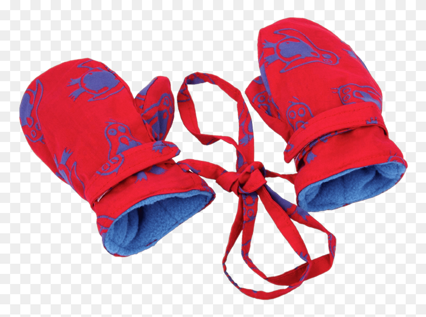 1500x1087 Bright Red Mittens On String For Toddler Transparent Png - Toddler PNG