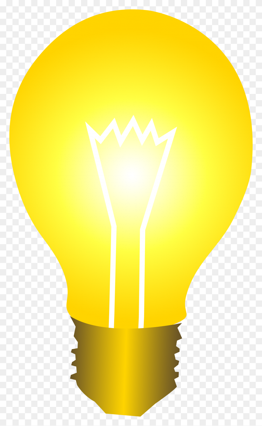 2997x5000 Ярко-Желтая Лампочка Идея - Сияющий Свет Png