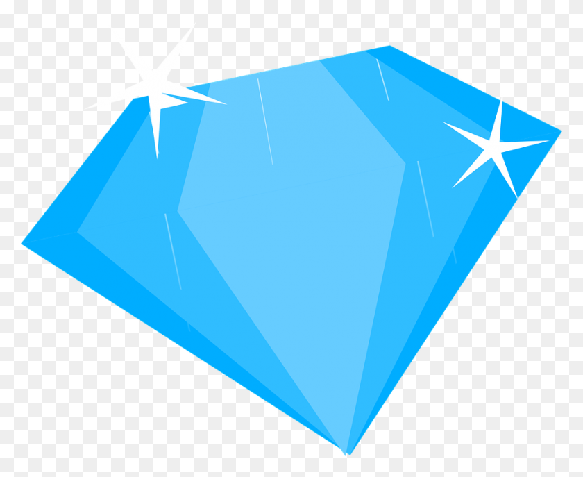 895x720 Brilliant Blue Diamond Png Image - Blue Diamond PNG