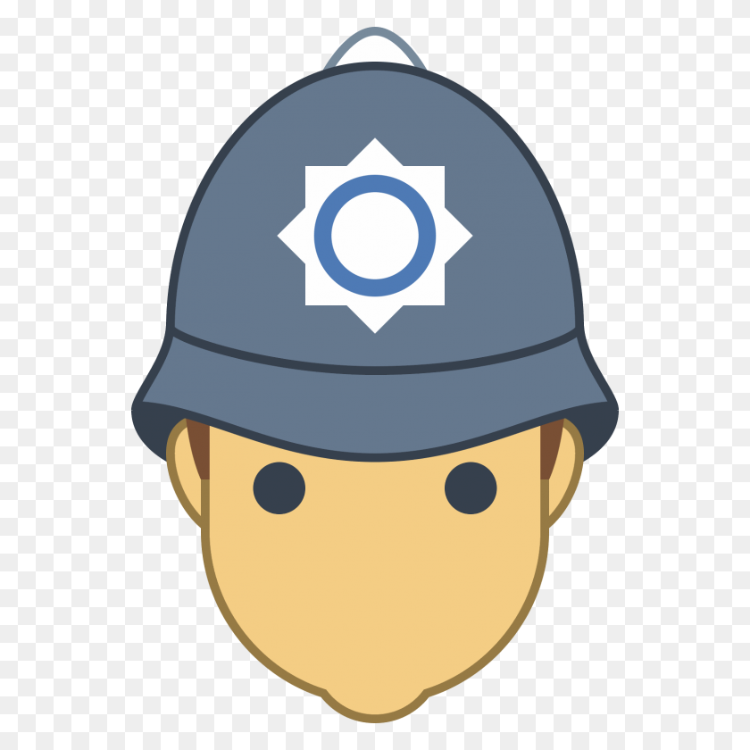 1600x1600 British Police Officer Icon - Police Hat PNG
