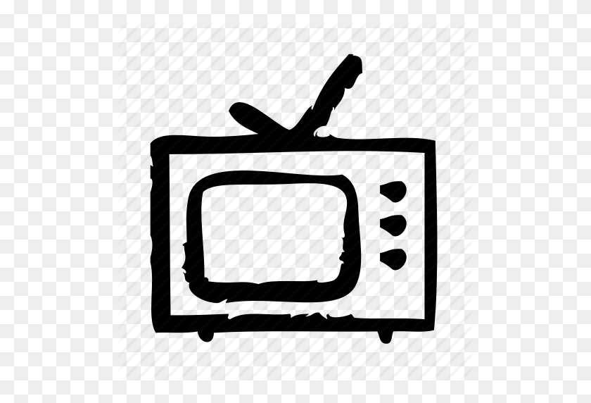 512x512 Broadcast, News, Newscast, Old, Television, Tv Icon - Old Tv PNG