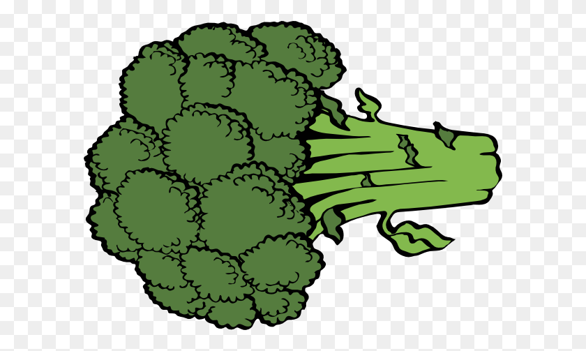 600x443 Broccoli Clipart Lettuce - Broccoli Clipart Black And White