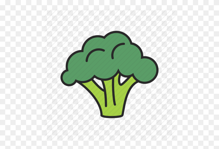 512x512 Brócoli, Comida, Saludable, Vegetal, Icono Vegetariano - Brócoli Png