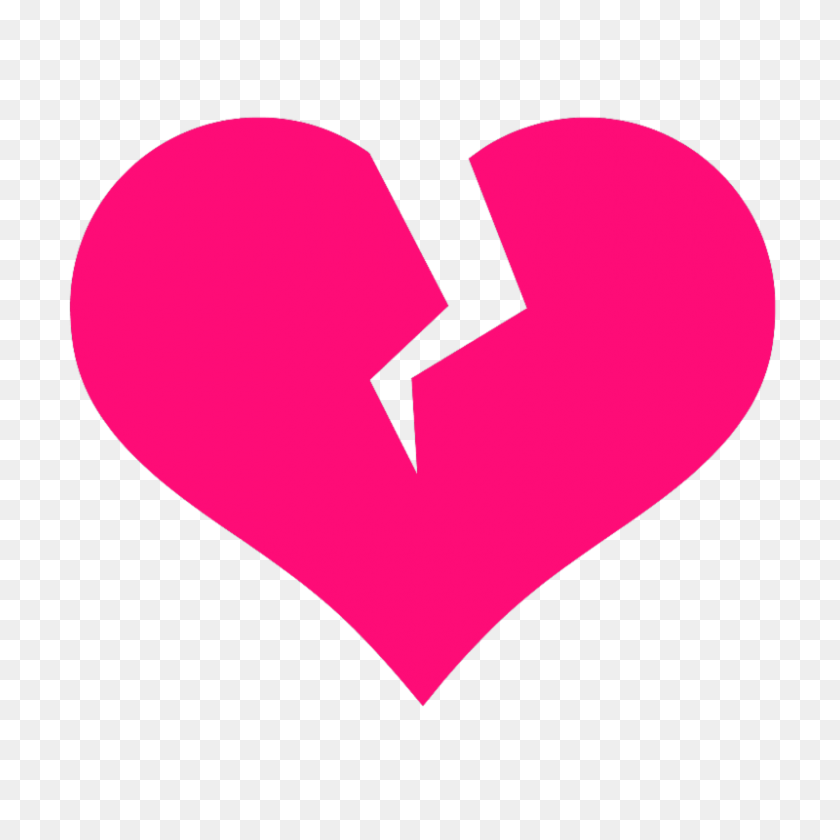 800x800 Broken Heart Clipart - Heart Emoji Clipart