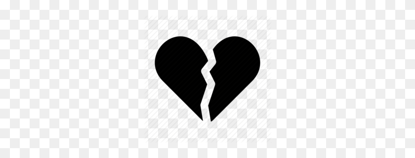 260x260 Broken Heart Clipart - Heartbreak PNG