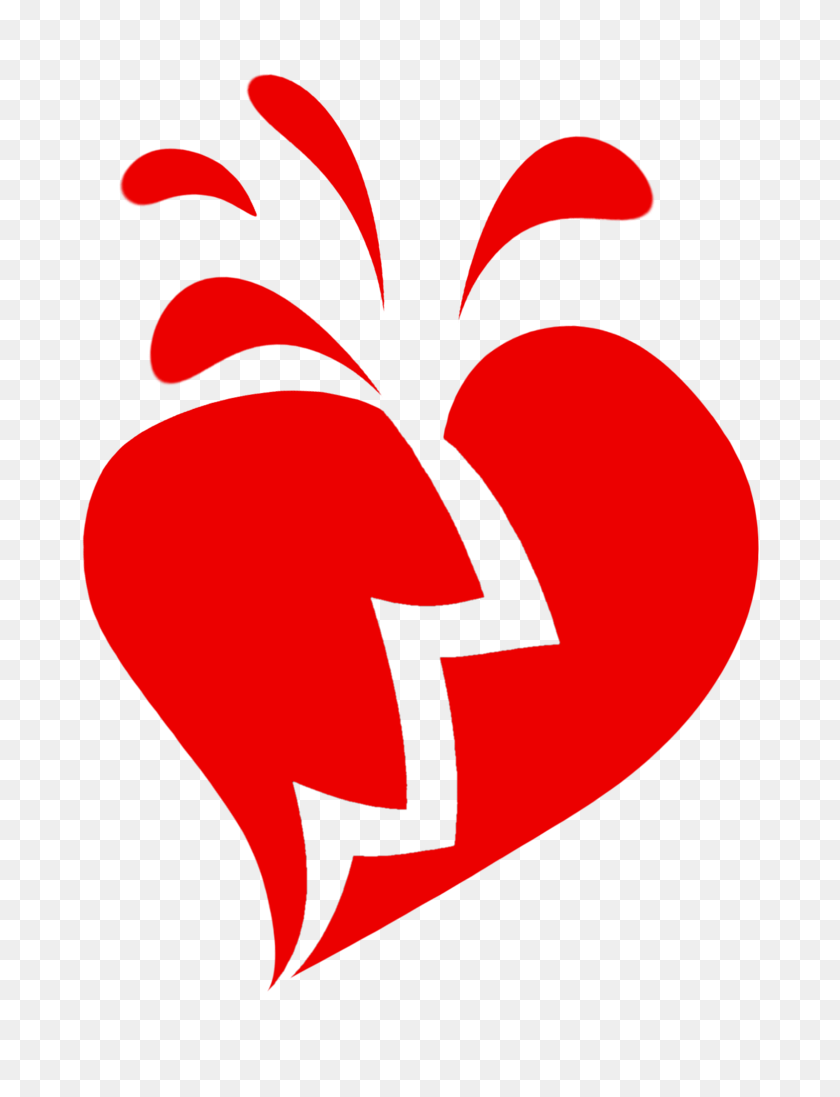 770x1037 Broken Heart Clipart Sob - Heart Clipart Transparent Background