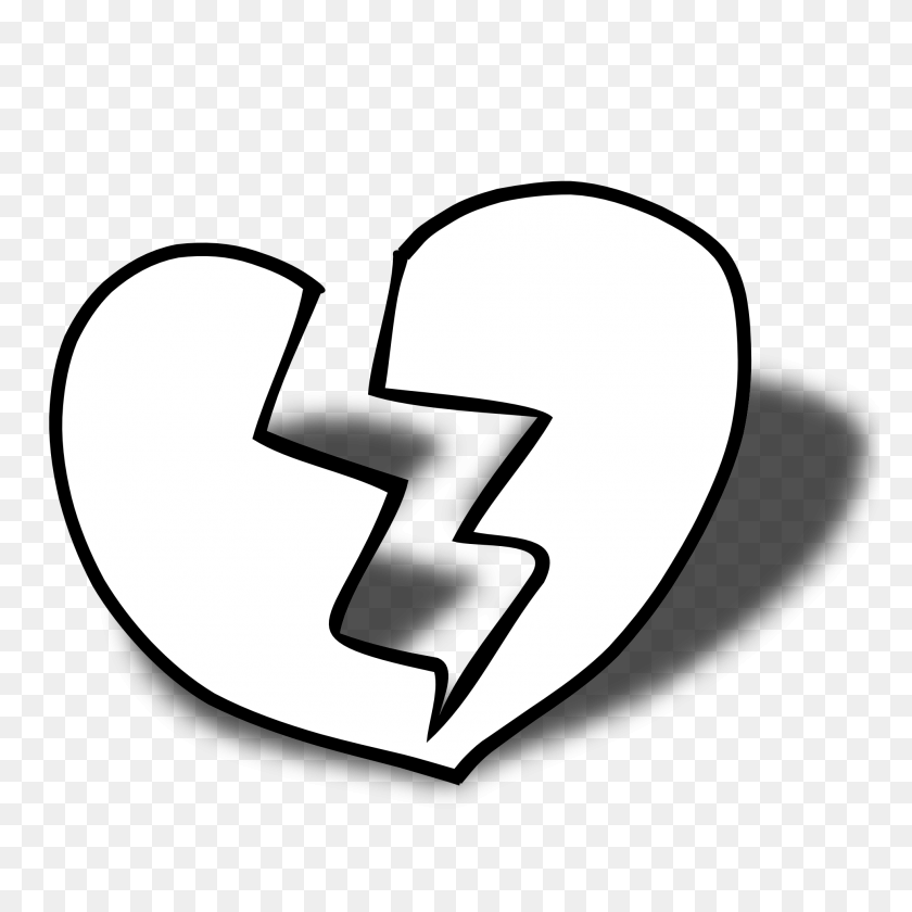 1969x1969 Broken Heart Clipart Valentine - Valentine Heart Clipart Black And White