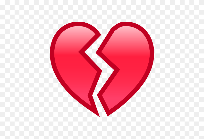 512x512 Corazón Roto Emoji Para Facebook, Correo Electrónico Sms Id Emoji - Corazón Roto Emoji Png