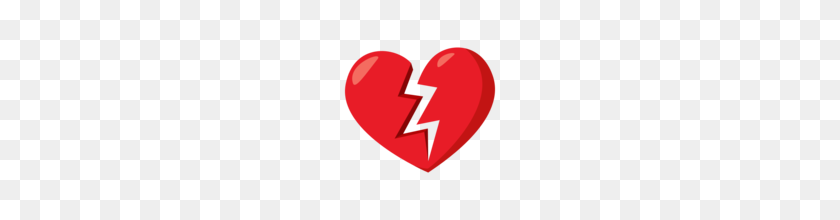 160x160 Corazón Roto Emoji En Emojione - Corazón Roto Emoji Png
