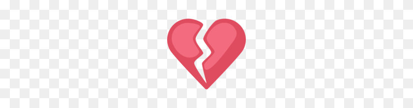 160x160 Broken Heart Emoji On Facebook - Facebook Heart PNG