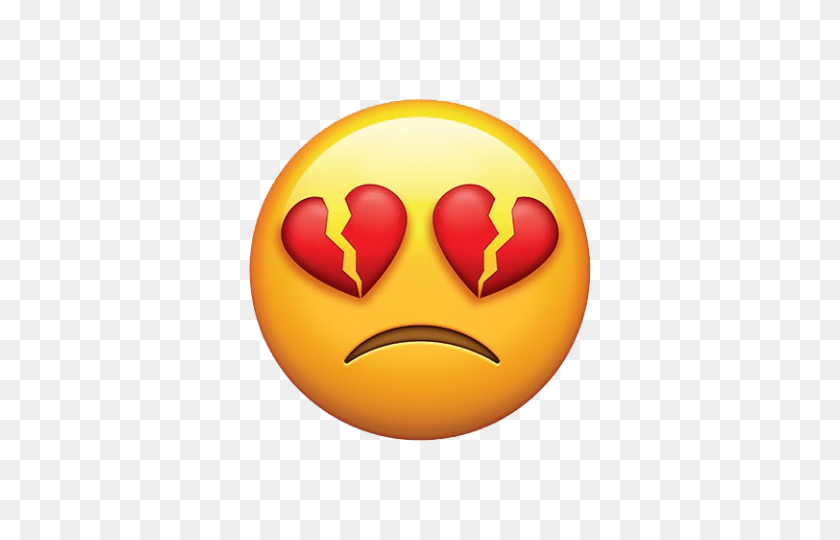 480x480 Broken Heart Eyes Emoji Png - Eyes Emoji PNG
