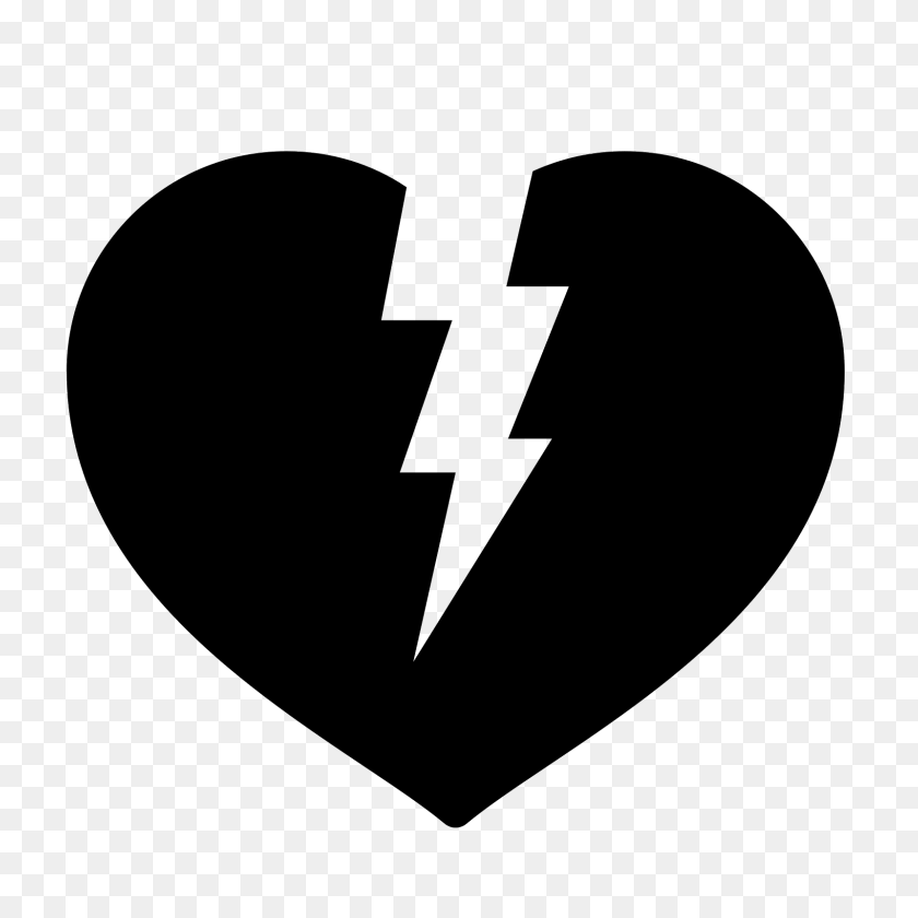 1600x1600 Broken Heart Filled Icon - Heartbreak PNG