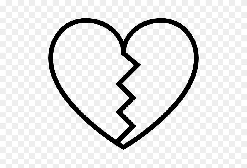 512x512 Broken Heart Icon - Broken Heart Clipart