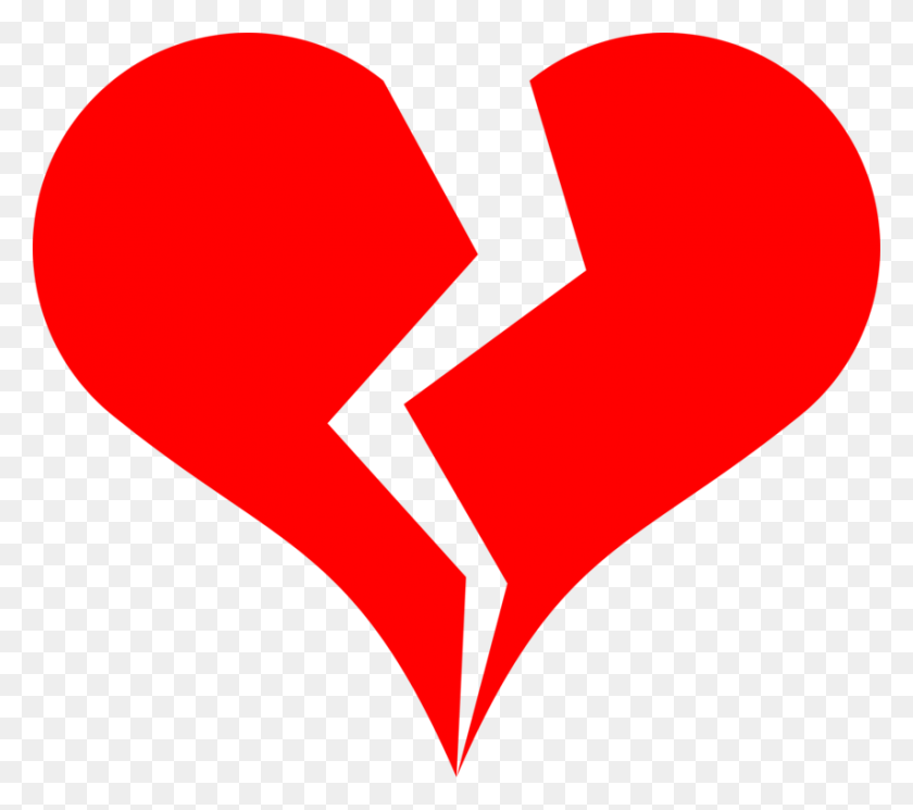 854x750 Разбитое Сердце Любовь Рисование Линии Искусства - Красная Линия Клипарт