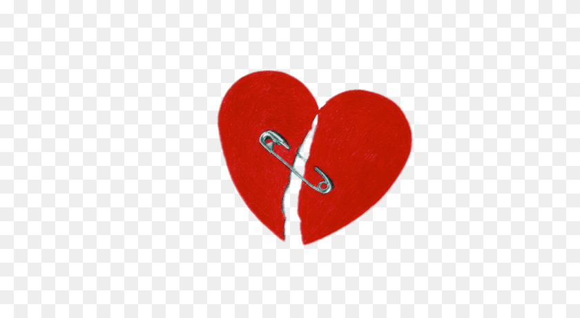 400x400 Broken Heart With Safety Pin Transparent Png - Tumblr Heart PNG