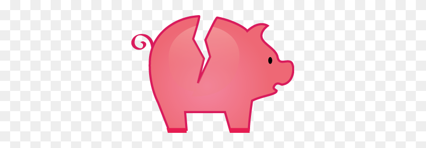 321x233 Broken Piggy Bank Clip Art Movieweb - Piggy Bank Clipart