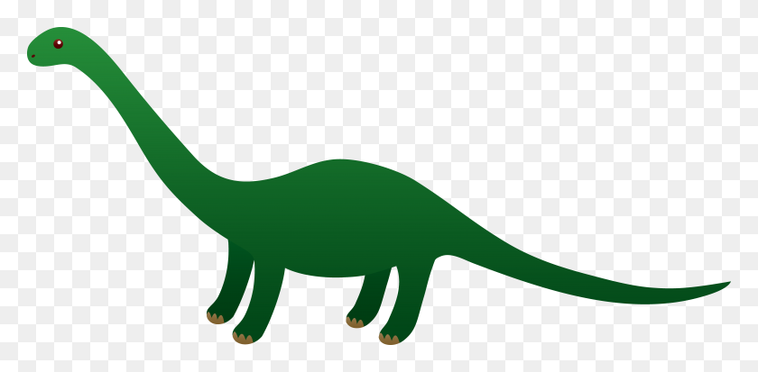 10132x4596 Бронтозавр Или Динозавр Апатозавр - Птеродактиль Клипарт