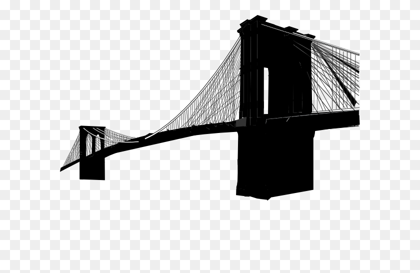 600x486 Brooklyn Bridge Only Clip Art - Brooklyn Bridge PNG