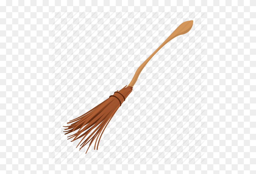 512x512 Broom, Cartoon, Floor, Halloween, Magic, Sweep, Witch Icon - Witch Broom PNG