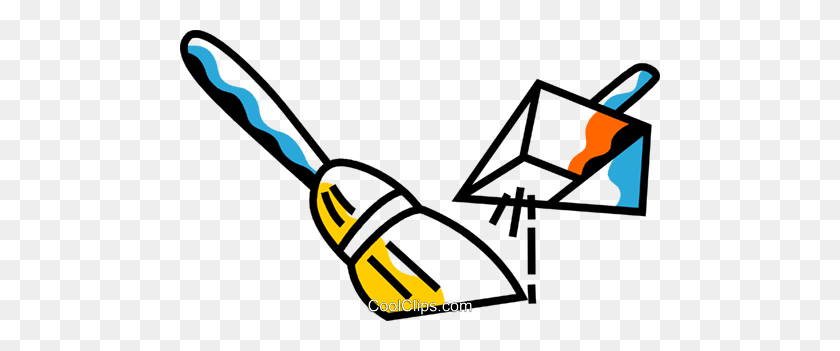 480x291 Brooms And Dustpans Royalty Free Vector Clip Art Illustration - Broom And Dustpan Clipart
