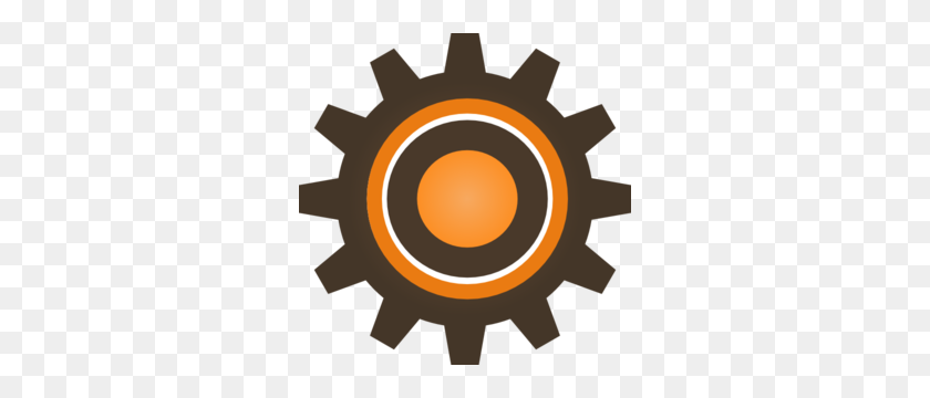 300x300 Brown And Cogwheel Png, Clip Art For Web - Cog Clipart