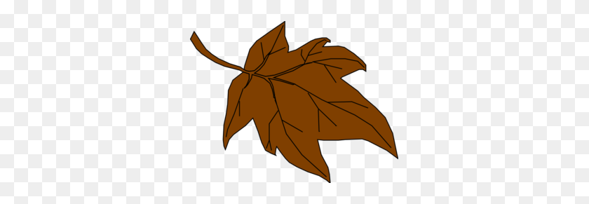 297x231 Brown Autumn Leaf Clip Art - Leaf Clip Art Free