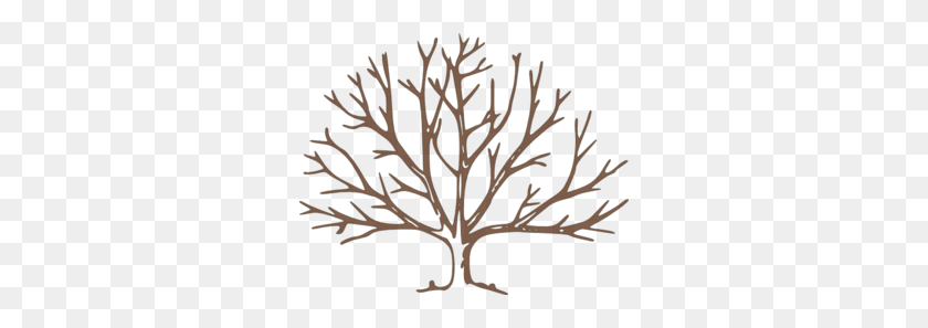 298x237 Brown Bare Tree Clip Art - Oak Tree PNG