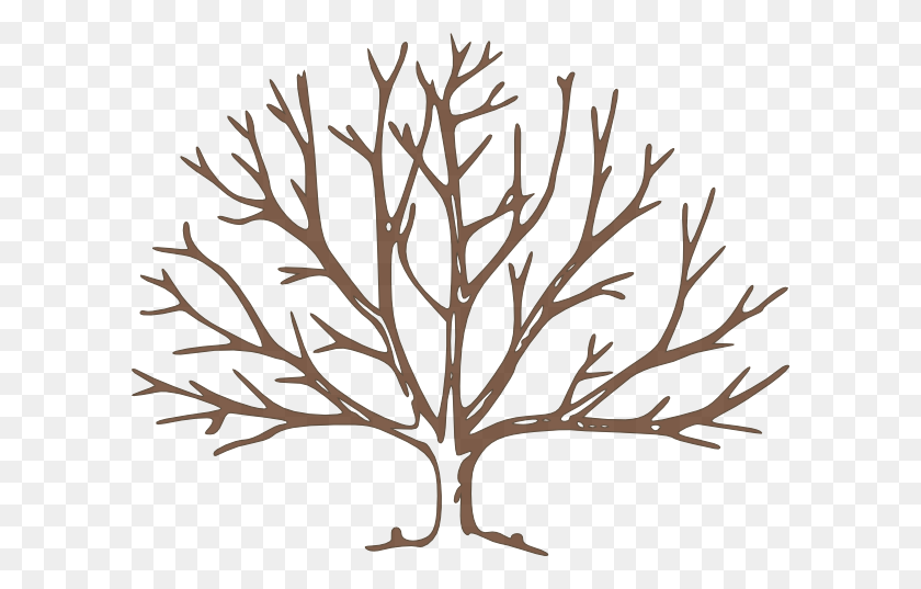 600x477 Brown Bare Tree Clip Art - Tree Clipart