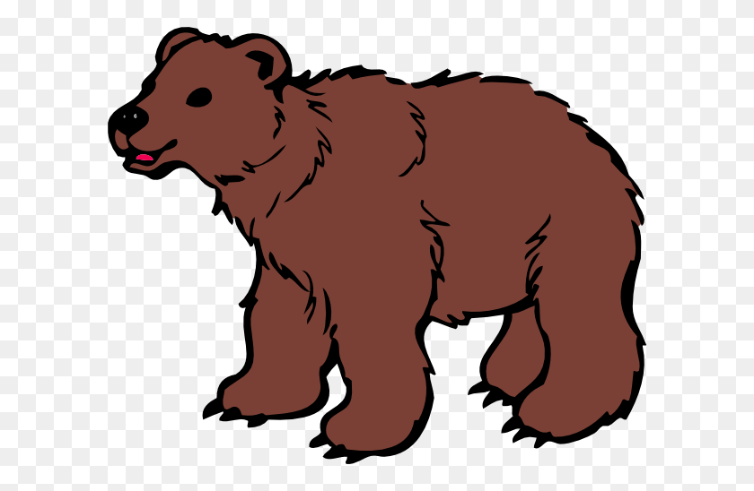 600x488 Бурый Медведь Картинки - Бурый Медведь Клипарт