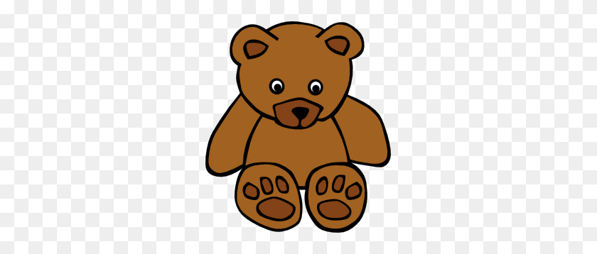 261x298 Brown Bear Clipart Children - Bear Head Clipart