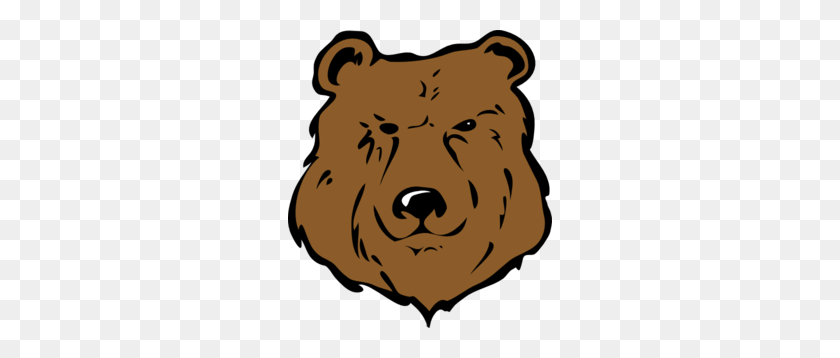 264x298 Brown Bear Head Drawing Clip Art Craft Bear Head - Brown Bear Brown Bear Clipart