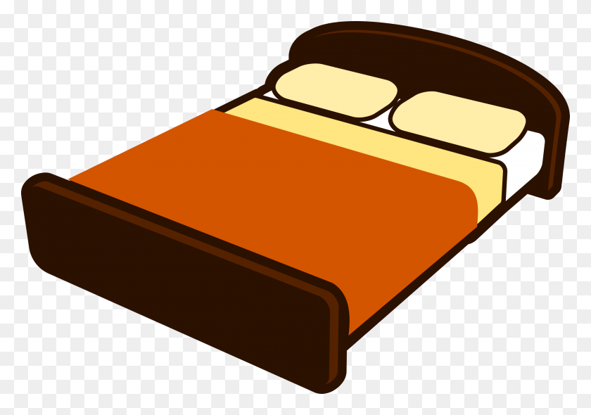 2400x1631 Коричневая Кровать С Коричневым Одеялом Иконы Png - Одеяло Png