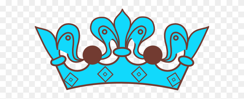 600x282 Brown Blue Crown Clip Art - Silver Crown Clipart