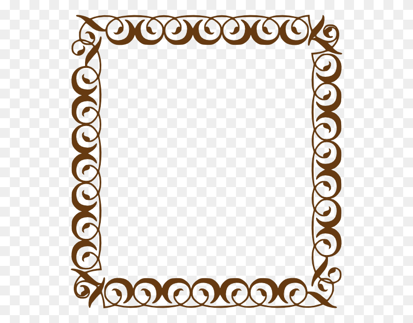 552x596 Brown Border Png, Clip Art For Web - Frame Clipart PNG