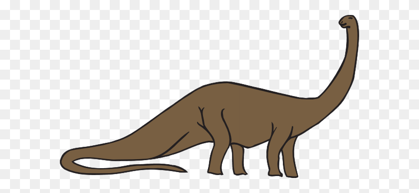 600x328 Brown Brachiosaurus Clip Art - River Otter Clipart