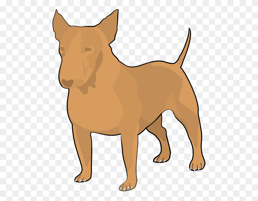 498x594 Brown Bull Terrier Clip Art - Terrier Clipart