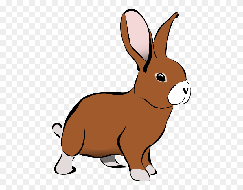 480x597 Brown Bunny Rabbit Clip Art - Bunny PNG