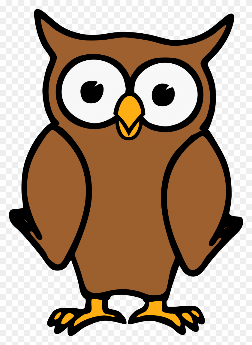 1718x2400 Brown Cartoon Owl Vector Clipart Image - Kimchi Clipart