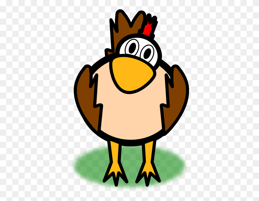 390x592 Brown Chicken Png, Clip Art For Web - Chicken Clipart