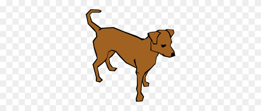 288x299 Brown Clip Art Dog Clip Art - Small Dog Clipart