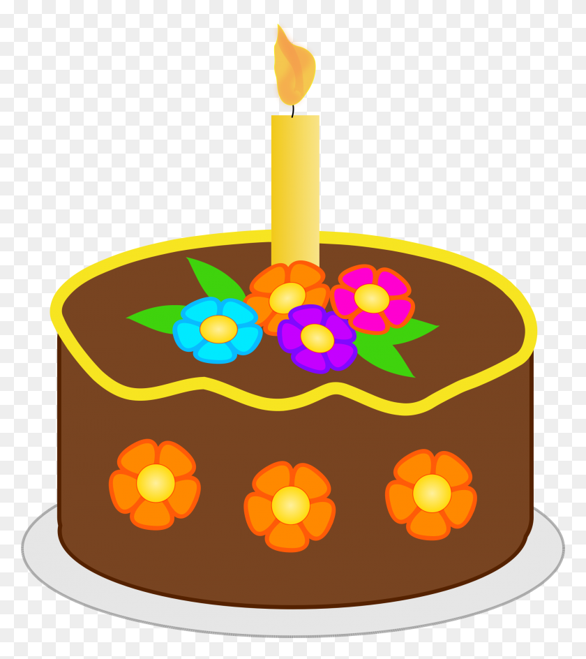 2078x2356 Brown Clipart Birthday Cake - Fudge Clipart