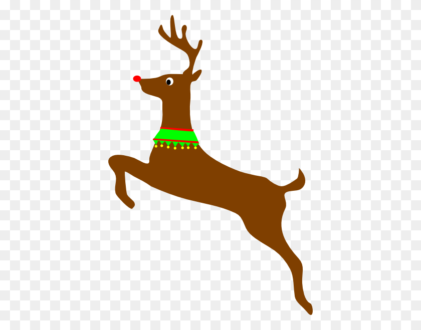 408x599 Brown Clipart Reindeer - Cute Deer Clipart