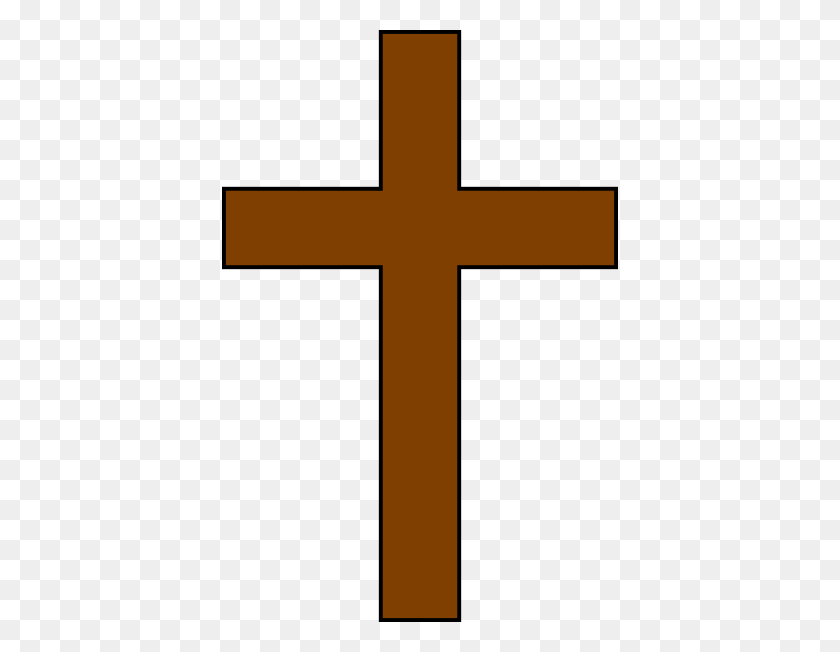 396x592 Коричневый Крест Картинки - Простой Крест Клипарт