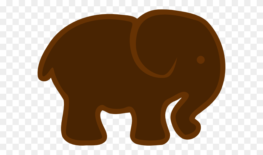 600x436 Brown Elephant Png, Clip Art For Web - Elephant Clipart Transparent