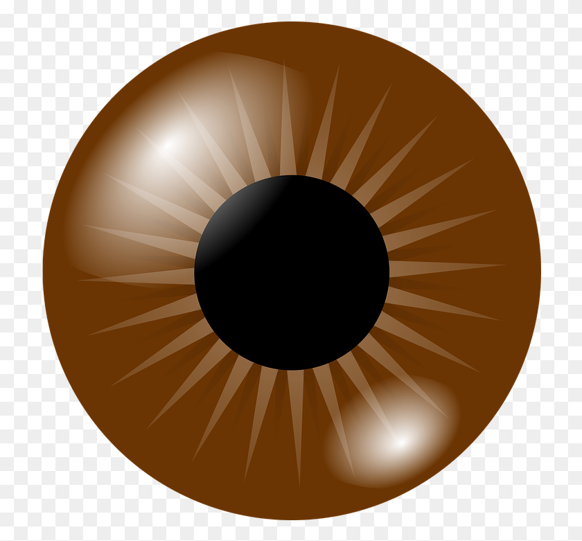 723x721 Brown Eye Clip Art At Clker - Eye Lash Clipart