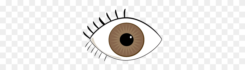 270x180 Brown Eye Clip Art Image - Closed Eye Clipart